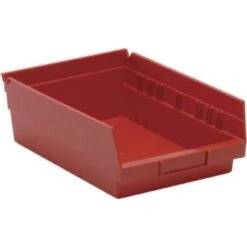 Quantum Storage Systems® Economy 4 In Red Shelf Bin 11-5/8 X 8-3/8 X 4 In Package Of 20