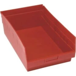Quantum Storage Systems® Store-More Red Shelf Bin 17-7/8 X 11-1/8 X 6 In Package Of 8