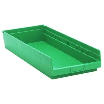 Quantum Storage Systems® Economy Green Shelf Bin 23-5/8 X 11-1/8 X 4 In Package Of 6 3 Quantum Storage Systems® Economy Green Shelf Bin 23-5/8 X 11-1/8 X 4 In Package Of 6