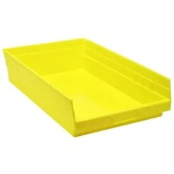 Quantum Storage Systems® Economy Yellow Shelf Bin 17-7/8 X 11-1/8 X 4 In Package Of 8