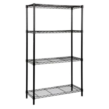 Quantum Storage Systems® 4-Shelf Starter Kit Black Epoxy Wire Shelving 24x42x63 Inch 3 Quantum Storage Systems® 4-Shelf Starter Kit Black Epoxy Wire Shelving 24x42x63 Inch