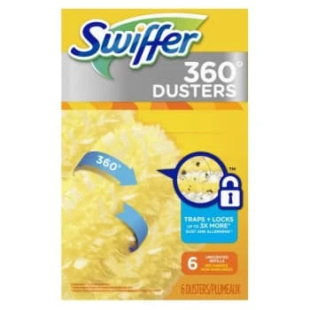 Swiffer 360-Degree Unscented Disposable Duster Refill Package Of 6 3 Swiffer 360-Degree Unscented Disposable Duster Refill Package Of 6