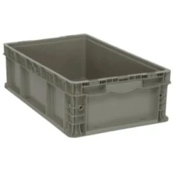 Quantum Storage Systems® Gray Stackers Heavy-Duty Straight Wall Stacking Container 24x15x7-1/2