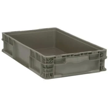 Quantum Storage Systems® Gray Stackers Heavy-Duty Straight Wall Stacking Container 24x15x5 In 3 Quantum Storage Systems® Gray Stackers Heavy-Duty Straight Wall Stacking Container 24x15x5 In