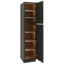 Cnc Cabinetry 18 X 90 In. Luxor Left Utility Cabinet (Smoky Grey)