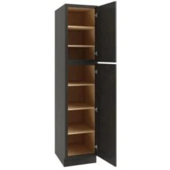 Cnc Cabinetry 18 X 96 In. Luxor Left Utility Cabinet (Smoky Grey)