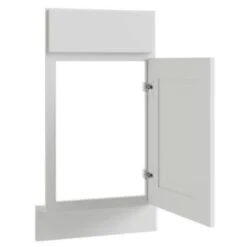 Cnc Cabinetry 16 X 30 In. Luxor Left Diagonal Corner Sink Front (White)