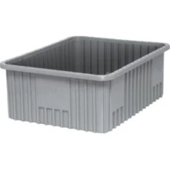Quantum Storage Systems® Gray Grid Container 22-1/2x17-1/2x8 In Package Of 3