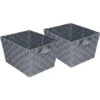 Honey-Can-Do Medium Woven Basket Package Of 2 Grey -Whirlpool Shop 198260 V Lg