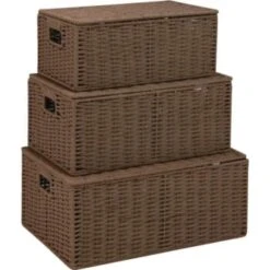 Honey-Can-Do Parchment Cord Basket Package Of 3