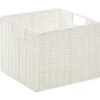 Honey-Can-Do Parchment Cord Basket With Liner White 10H X 13W X 12-1/4"L -Whirlpool Shop 198276 V Lg