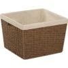 Honey-Can-Do Parchment Cord Basket With Liner Brown 10H X 15W X 13"L -Whirlpool Shop 198279 V Lg