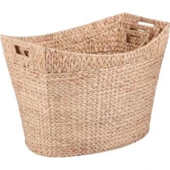 Honey-Can-Do Woven Cut Handle Basket Package Of 3 3 Honey-Can-Do Woven Cut Handle Basket Package Of 3