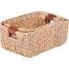 Honey-Can-Do Woven Wood Handle Basket 4-3/4H X 9W X 13"L Package Of 3 -Whirlpool Shop 198292 V Lg