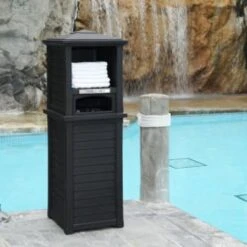 Mayne Lakeland 66 Inch Tall Black Towel Storage Unit 10 Mayne Lakeland 66 Inch Tall Black Towel Storage Unit -Whirlpool Shop 207620 v DetailedProductView2 Lg