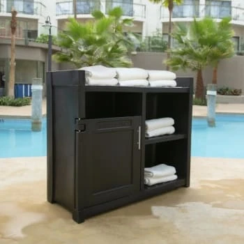 Mayne Fairfield 41 Inch Black Towel Storage Unit 4 Mayne Fairfield 41 Inch Black Towel Storage Unit - Image 2
