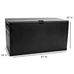 Flash Furniture Black 120 Gallon Plastic Deck Box Outdoor Storage -Whirlpool Shop 210379 w DetailedProductView4 Lg