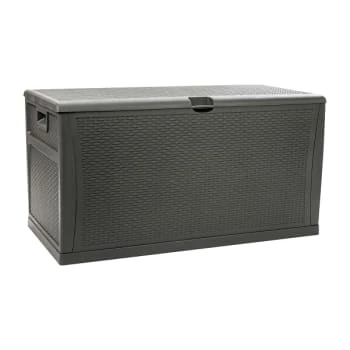 Flash Furniture Gray 120 Gallon Plastic Deck Box Outdoor Storage 3 Flash Furniture Gray 120 Gallon Plastic Deck Box Outdoor Storage