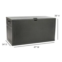 Flash Furniture Gray 120 Gallon Plastic Deck Box Outdoor Storage 16 Flash Furniture Gray 120 Gallon Plastic Deck Box Outdoor Storage -Whirlpool Shop 210380 w DetailedProductView4 Lg