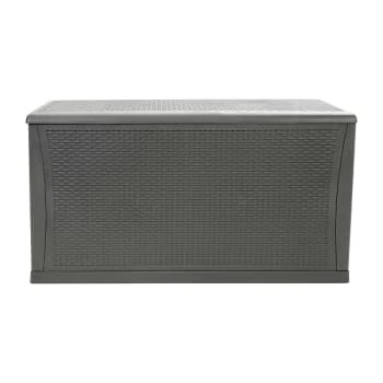 Flash Furniture Gray 120 Gallon Plastic Deck Box Outdoor Storage 8 Flash Furniture Gray 120 Gallon Plastic Deck Box Outdoor Storage - Image 6