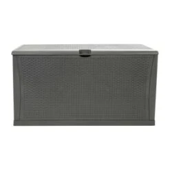 Flash Furniture Gray 120 Gallon Plastic Deck Box Outdoor Storage 20 Flash Furniture Gray 120 Gallon Plastic Deck Box Outdoor Storage -Whirlpool Shop 210380 w DetailedProductView8 Lg