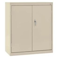 Sandusky Counter Height Cabinet In Putty, 36 In. W X 42 In. H X 24 In. D