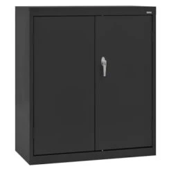 Sandusky Counter Height Cabinet In Black, 36 In. W X 42 In. H X 24 In. D