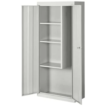 Sandusky Garage Cabinet In Dove Gray, 30 In. W X 66 In. H X 15 In. D 3 Sandusky Garage Cabinet In Dove Gray, 30 In. W X 66 In. H X 15 In. D