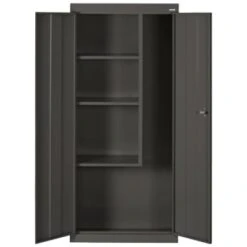 Sandusky Garage Cabinet In Black, 30 In. W X 66 In. H X 15 In. D