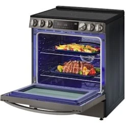 Lg 6.3-Cu. Ft. Smart Wi-Fi Enabled Probake Convection Instaview Slide-In Electric Range, Black Stainless Steel -Whirlpool Shop 216126 DetailedProductView9 Lg