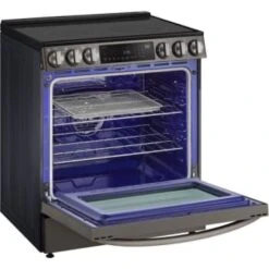 Lg 6.3-Cu. Ft. Smart Wi-Fi Enabled Probake Convection Instaview Slide-In Electric Range, Black Stainless Steel -Whirlpool Shop 216126 TopView Lg