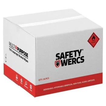 Safety Wercs Alcohol Wipes, 50 Wipes Per Pack, Case Of 36 5 Safety Wercs Alcohol Wipes, 50 Wipes Per Pack, Case Of 36 - Image 3