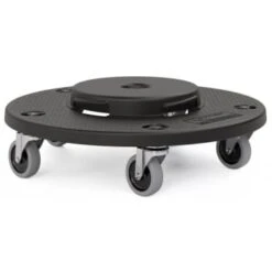 Suncast Commercial Universal Black Trash Dolly 2 Pack