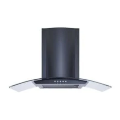 Winflo 30" Convertible Wall Mount Black Range Hood With Mesh Filters