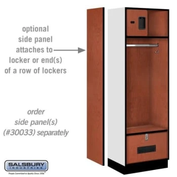 Salsbury Industries® Cherry-Designer Wood Open Access Locker 6 Feet X 18 Inches 5 Salsbury Industries® Cherry-Designer Wood Open Access Locker 6 Feet X 18 Inches - Image 3