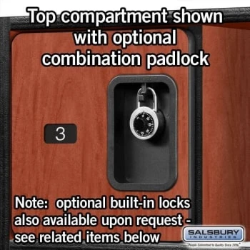 Salsbury Industries® Cherry-Designer Wood Open Access Locker 6 Feet X 18 Inches 8 Salsbury Industries® Cherry-Designer Wood Open Access Locker 6 Feet X 18 Inches - Image 6