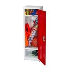 Adir Office 48 In. X 15 In. Steel Single Tier Key Lock Locker Red -Whirlpool Shop 227153 RightView Lg