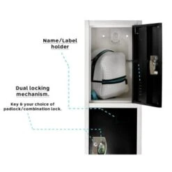Adir Office 72 In. X 12 In. 4-Compartment Steel Key Lock Locker Black -Whirlpool Shop 227161 LeftView Lg