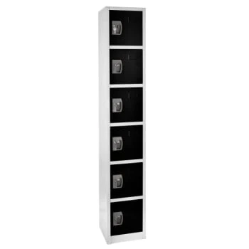 Adir Office 72 In. X 12 In. 6-Compartment Steel Key Lock Locker Black 3 Adir Office 72 In. X 12 In. 6-Compartment Steel Key Lock Locker Black