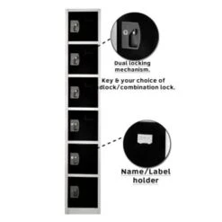 Adir Office 72 In. X 12 In. 6-Compartment Steel Key Lock Locker Black 12 Adir Office 72 In. X 12 In. 6-Compartment Steel Key Lock Locker Black -Whirlpool Shop 227165 RightView Lg