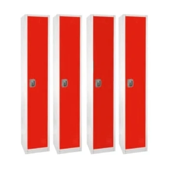 Adir Office 72 In. X 12 In. Single Tier Steel Locker Red 3 Adir Office 72 In. X 12 In. Single Tier Steel Locker Red
