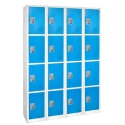 Adir Office 72 In. X 12 In. 4-Compartment Steel Locker Blue