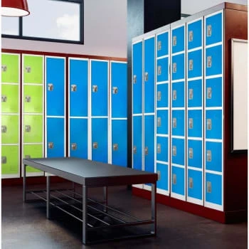 Adir Office 72 In. X 12 In. 6-Compartment Steel Locker Blu 10 Adir Office 72 In. X 12 In. 6-Compartment Steel Locker Blu - Image 8