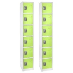 Adir Office 72 In. X 12 In. 6-Compartment Steel Locker Grn