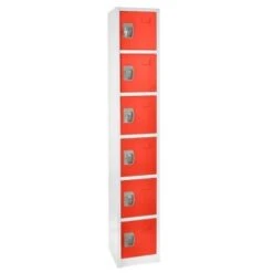 Adir Office 72 In. X 12 In. 6-Compartment Steel Locker Red 13 Adir Office 72 In. X 12 In. 6-Compartment Steel Locker Red -Whirlpool Shop 227200 FrontView straighton Lg