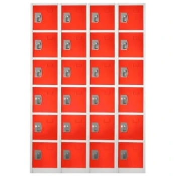 Adir Office 72 In. X 12 In. 6-Compartment Steel Locker Red 3 Adir Office 72 In. X 12 In. 6-Compartment Steel Locker Red