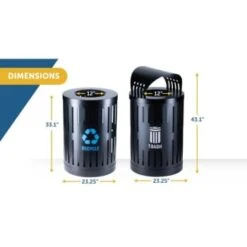 Commercial Zone Parkview Dualcoat Recycling 34-Gal Round Open-Top Blue Logo -Whirlpool Shop 229214 DetailedProductView3 Lg