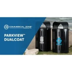 Commercial Zone Parkview Dualcoat Recycling 34-Gal Round Open-Top Blue Logo -Whirlpool Shop 229214 DetailedProductView5 Lg