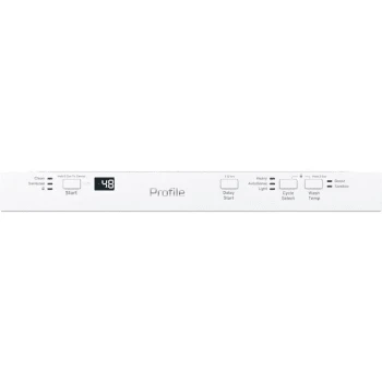 Ge® Profile™ 18" Built-In, Top Control, 3-Cycle, 47 Db Dishwasher, White 5 Ge® Profile™ 18" Built-In, Top Control, 3-Cycle, 47 Db Dishwasher, White - Image 3