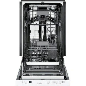 Ge® Profile™ 18" Built-In, Top Control, 3-Cycle, 47 Db Dishwasher, White 6 Ge® Profile™ 18" Built-In, Top Control, 3-Cycle, 47 Db Dishwasher, White - Image 4